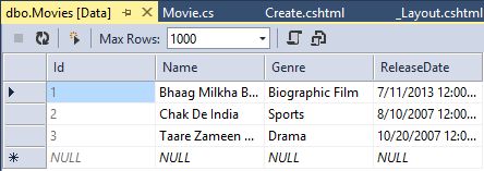 Display Table Record
